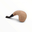 Pipa Floppypipe Primitive Bent Apple in radica naturale grezza con bocchino in metacrilato nero e foratura da 9 mm