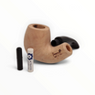 Pipa Floppypipe Primitive Bent Apple in radica naturale liscia con bocchino in metacrilato, filtro 9mm e riduttore