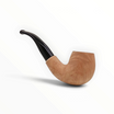 Pipa Floppypipe Primitive Bent Apple in radica naturale liscia con bocchino in metacrilato nero e filtro da 9 mm