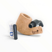 Pipa Floppypipe Primitive sabbiata in radica naturale con bocchino in metacrilato nero, filtro 9mm e riduttore inclusi
