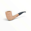 Pipa Floppypipe Primitive Chimney semi curva in radica naturale sabbiata con bocchino in metacrilato nero