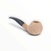 Pipa Floppypipe Primitive Diplomat sabbiata in radica naturale con bocchino in metacrilato nero e filtro 9mm