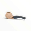 Pipa Floppypipe Primitive Diplomat semi curva in radica sabbiata naturale con bocchino in metacrilato nero