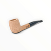 Pipa Floppypipe Primitive semi curva in radica sabbiata naturale con bocchino in metacrilato nero e foratura 9mm