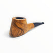 Pipa Floppypipe Radice Totò 44 in legno di ulivo liscio, forma Dublin-Volcano con bocchino a sella in metacrilato nero.
