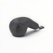Pipa Talamona Reverse Calabash Bent Apple Chubby Sabbiata nera in radica con bocchino in metacrilato nero.
