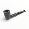 Pipa Floppypipe Savinelli Elita 409 Dublin dritta in radica nera sabbiata con vera ambrata e bocchino in metacrilato