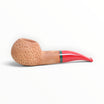 Pipa Savinelli Fragola 320 KS Author in radica naturale rusticata con bocchino rosso brillante e veretta verde Floppypipe