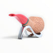 Pipa Floppypipe Savinelli Fragola 320 KS in radica naturale con rusticatura a semi e bocchino rosso in metacrilato.
