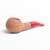 Pipa Floppypipe Savinelli Fragola 320 KS in radica naturale rusticata con bocchino rosso e veretta verde
