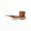 Pipa Floppypipe Savinelli Granola 311 KS Cherrywood naturale rusticata con bocchino in metacrilato variegato e pigino