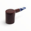 Pipa Floppypipe Savinelli Oceano 311 KS liscia bordeaux con bocchino melange blu e bianco a sella.