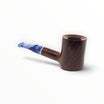 Pipa Floppypipe Savinelli Oceano 311 KS liscia bordeaux con bocchino in metacrilato blu e bianco effetto onda