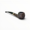 Pipa Savinelli Piazza di Spagna 315 KS rusticata con bocchino nero e ghiera metallica, venduta da Floppypipe.