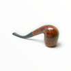 Pipa Floppypipe Savinelli Punto Oro anni '70 in radica liscia fiammata con bocchino curvo in ebanite nera