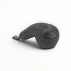 Pipa Talamona Reverse Calabash Bent Apple Chubby Sabbiata nera in radica con finitura sabbiata e bocchino in metacrilato.