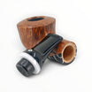 Floppypipe Pipa Talamona Reverse Special Liscia Dublin, natural briar with Dublin shape, black methacrylate mouthpiece with white graphic details.