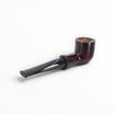 Pipa Talamona Suprema Billiard Reverse Calabash in radica liscia rossa con bocchino in metacrilato nero Floppypipe