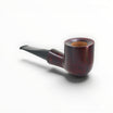 Pipa Talamona Suprema Billiard in radica liscia rossa con sistema Reverse Calabash e bocchino in metacrilato nero