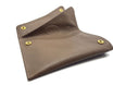 Portatabacco Floppypipe in vera pelle color taupe, misura media, artigianale Made in Italy con chiusura a bottone.