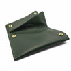 Portatabacco Floppypipe in vera pelle verde, modello medio tascabile con chiusura a bottone, artigianale Made in Italy