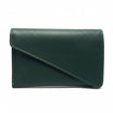 Portatabacco Floppypipe in vera pelle verde, modello medio artigianale Made in Italy con chiusura a bottone.