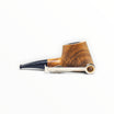 Pipa Floppypipe Radice Toto in legno di ulivo liscio con venature naturali e bocchino a sella nero, vista laterale.