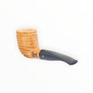 Floppypipe Sandstorm Naturale Semi Bent Billiard pipe, natural briar, deep-sanded finish, dark marbled methacrylate mouthpiece.