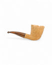 Floppypipe Sandstorm Naturale Semi Bent Dublin pipe with a sandblasted briar bowl and a handcut Cumberland stem.