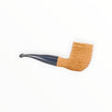 Floppypipe Sandstorm Naturale Semi Bent Billiard pipe, natural briar wood with deep sandblasted finish and dark marbled methacrylate mouthpiece.