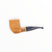 Floppypipe Sandstorm Naturale Semi Bent Billiard pipe, natural briar with deep sandblasted finish and dark marbled methacrylate mouthpiece.