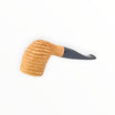 Floppypipe Sandstorm Naturale Semi Bent Billiard pipe, natural briar wood with deep sandblasted finish and dark marbled methacrylate mouthpiece.