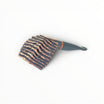 Floppypipe Sandstorm Panel Stand Up pipe, geometric briar wood with dark marbled methacrylate mouthpiece.