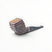 Floppypipe Sandstorm Panel Stand Up pipe, geometric briar wood with dark marbled mouthpiece, unique design