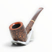 Pipa Floppypipe Savinelli Bing's Favorite 701 rusticata marrone con bocchino Cumberland e anello dorato