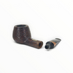 Pipa Floppypipe Savinelli Collection 1997 Diplomat sabbiata scura con bocchino smontato e vera in radica