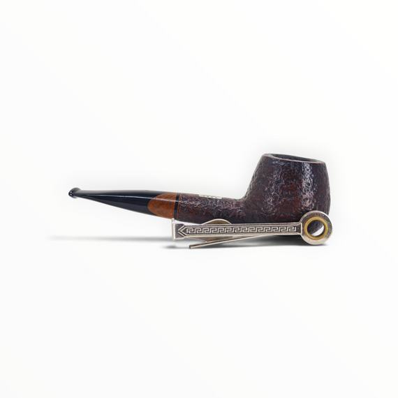 Pipa Floppypipe Savinelli Collection 1997 Diplomat in radica sabbiata scura con bocchino nero e vera in legno