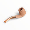 Pipa Floppypipe Savinelli Dune 601 in radica naturale con finitura ondulata e bocchino curvo in metacrilato madreperlato