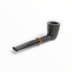 Pipa Floppypipe Savinelli Elita 409 Dublin dritta in radica sabbiata nera con bocchino in metacrilato e vera ambrata