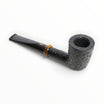 Pipa Floppypipe Savinelli Elita 409 Dublin dritta in radica sabbiata nera con vera marmorizzata color ambra