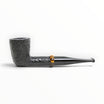 Pipa Floppypipe Savinelli Elita 409 Dublin dritta in radica sabbiata nera con vera ambrata e bocchino in metacrilato