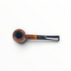 Pipa Floppypipe Savinelli Giubileo d'Oro 207, modello Straight Apple in radica liscia con bocchino nero e tre punti.