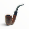 Floppypipe Savinelli Giubileo d'Oro 604 KS Oom Paul pipe in smooth briar wood with a black ebonite stem and gold dots.