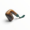 Floppypipe Savinelli Giubileo d'Oro 604 KS Oom Paul pipe with smooth briar wood grain and curved black ebonite stem