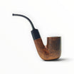 Floppypipe Savinelli Giubileo d'Oro 604 KS Oom Paul pipe with smooth briar wood grain and black ebonite stem