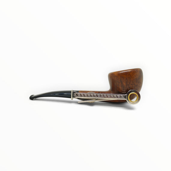 Pipa Floppypipe Savinelli Giubileo d'Oro 316 KS in radica liscia naturale con cannello piatto e bocchino in metacrilato