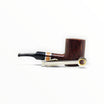 Pipa Floppypipe Savinelli Marte 311 KS liscia bordeaux con vera in rame e alluminio e pigino poggiato accanto