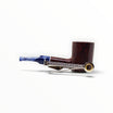 Pipa Floppypipe Savinelli Oceano 311 KS liscia bordeaux con bocchino blu melange e pigino in metallo