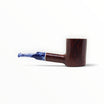 Pipa Floppypipe Savinelli Oceano 311 KS liscia bordeaux con bocchino in metacrilato blu e bianco effetto onde marine