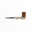 Pipa Floppypipe Savinelli Oscar 107 in radica liscia color noce con bocchino in ebanite nera e pigino metallico